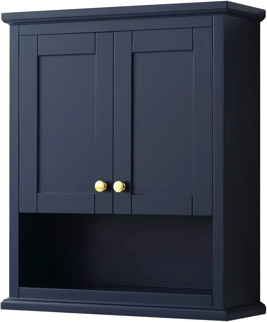 Avery Wall-Mounted Bathroom Storage Cabinet in Dark Blue