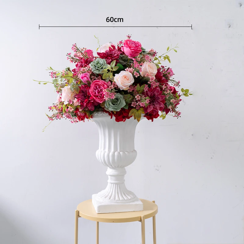 الفاخرة الأبيض الوردي الزفاف الجدول المركزية الكرة الاصطناعي الفاوانيا روز تشكيلة زهور المرحلة الطابق الزهور الحدث الدعائم الطرف #5