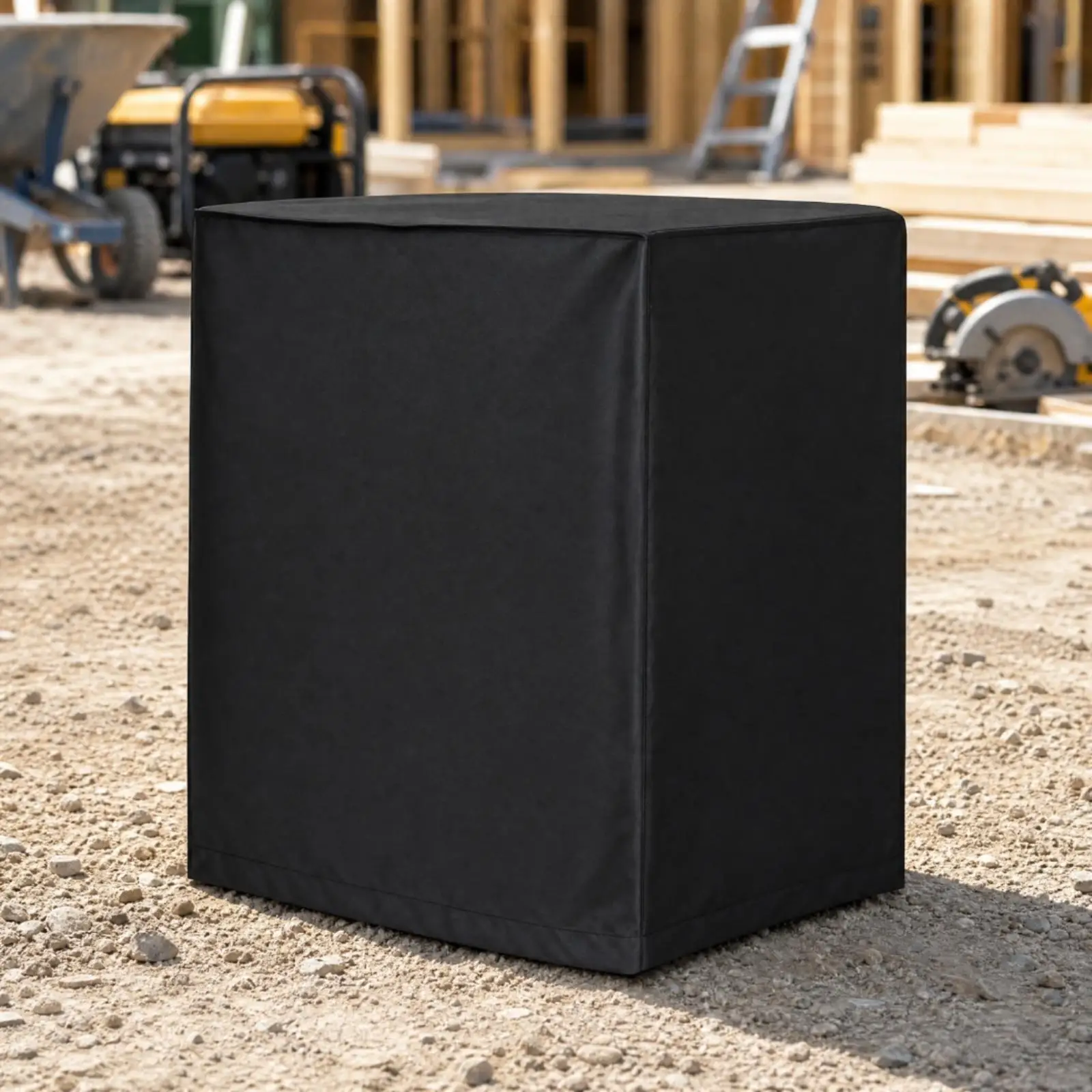 Portable Generator Cover 600D Oxford Cloth Generator Cover with Drawstring PVC-Coated for Patio, Camping, Backup Power Equipment