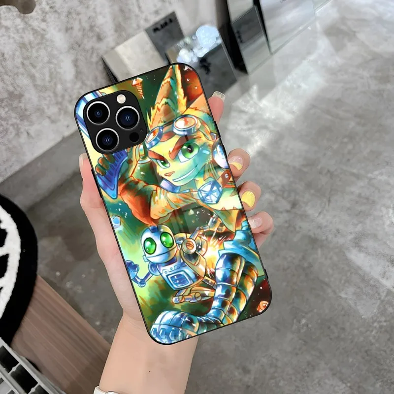 Game Clank Ratchet Phone Case For IPhone 11 13 12 14 Pro XS Max Plus Mini X XR 8 7 6s SE2020 Tempered Glass Cover