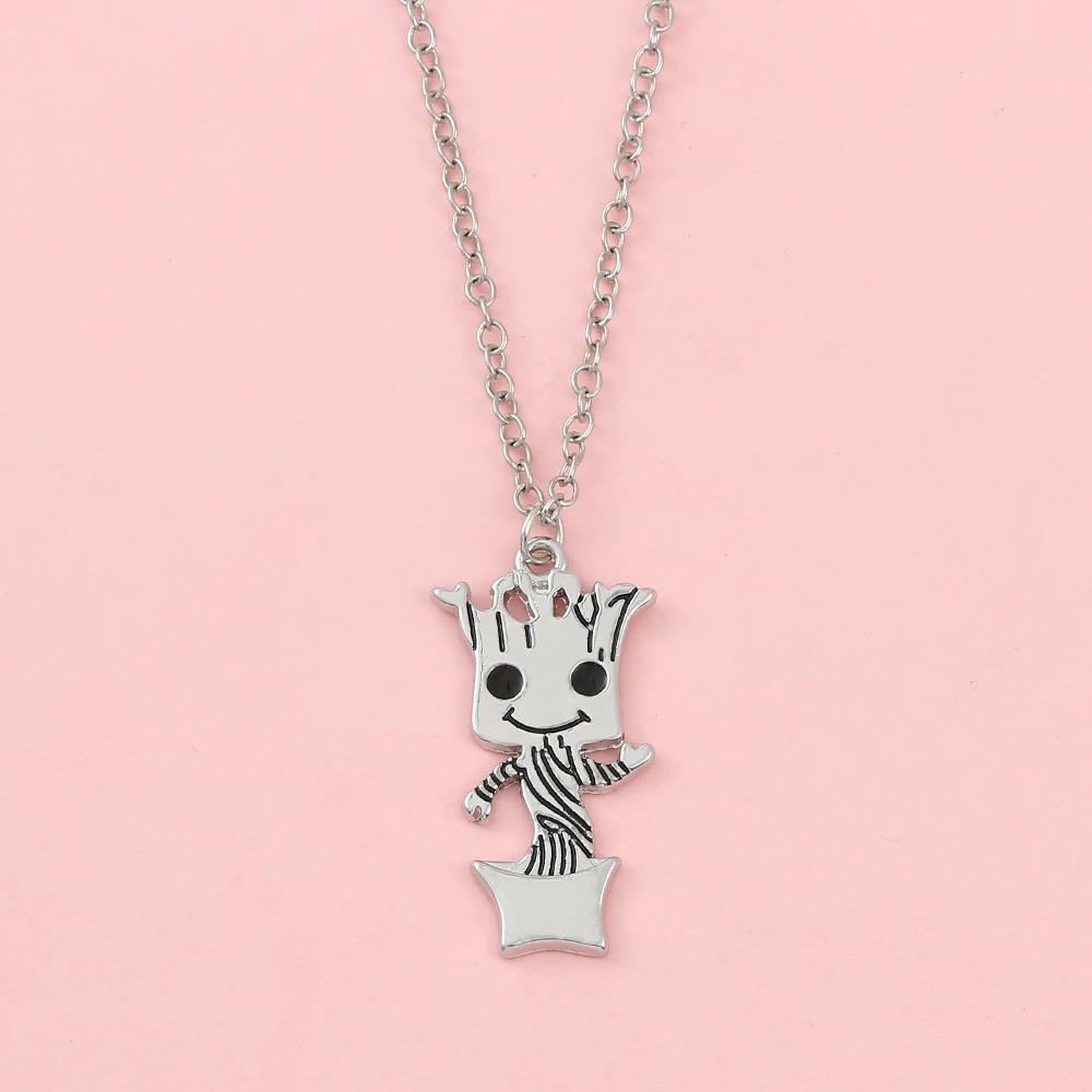 Disney Marvel Popular Figures Groot Necklace CuteGuardians of the Galaxy Superheroes Groot Pendant Necklace for Party Gifts