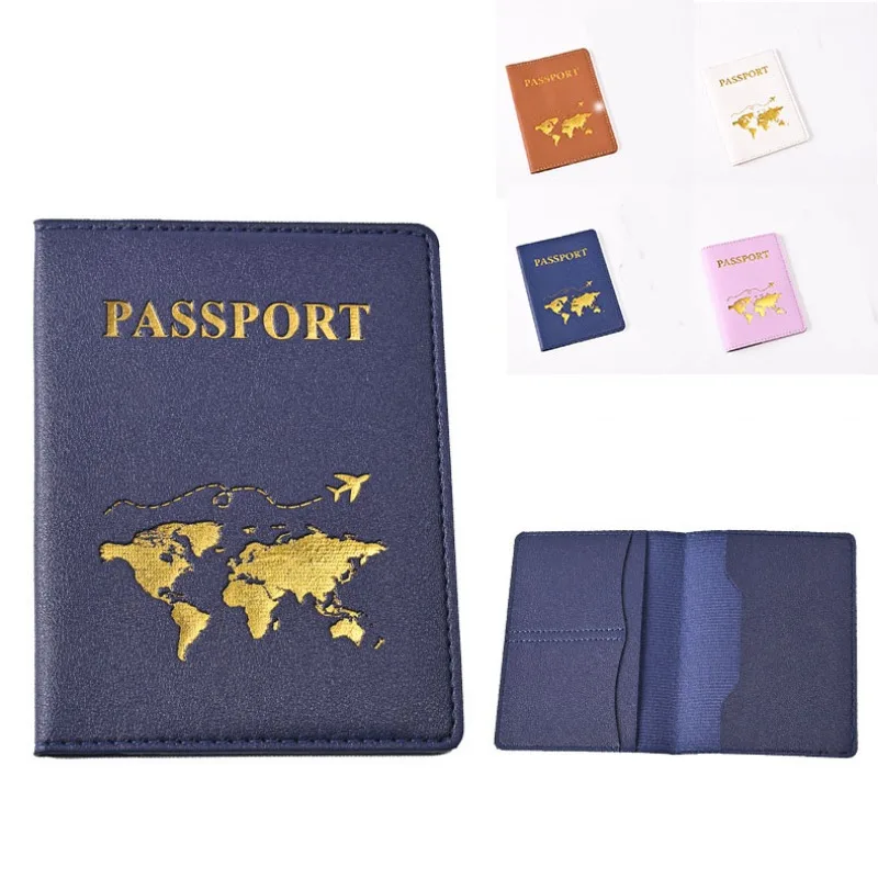 Women Men Passport Cover Flight Ticket Clip Passport Covers Travel Wallet Id Card Holder Fashion Airplane Print Passport Holder