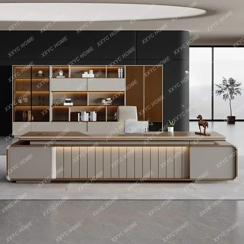 XX L2026 summer Computer Desk Office Desks And Workstations Light Luxury And High End Feel Office Table Gaming Desk