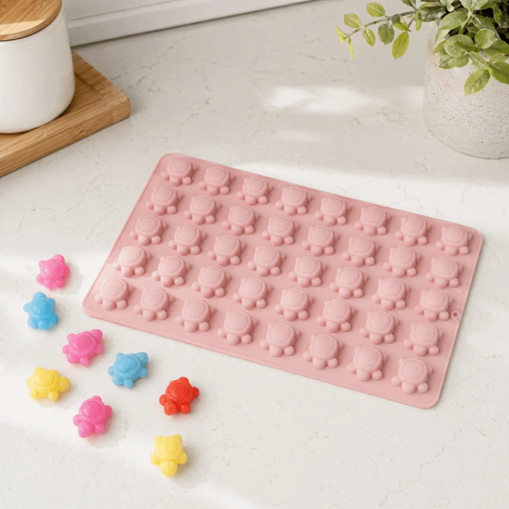 Mini Turtle Silicone Mold Chocolate Jelly Candy Making DIY Animal Ice Cube Tray Pastry Making Tortoise Candy Mold Snacks Maker