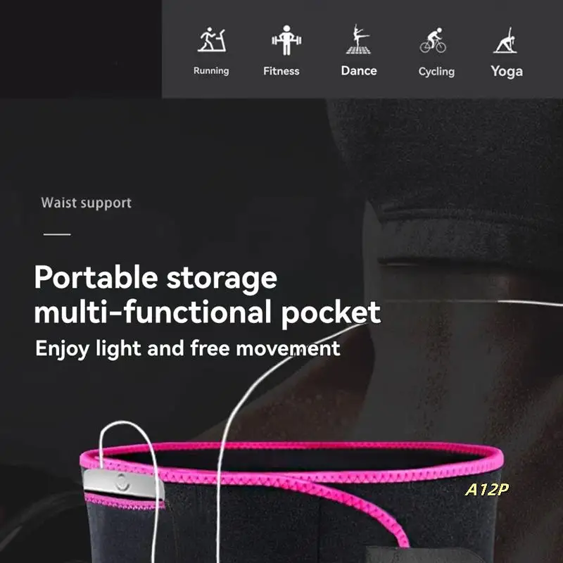 

Gym Running Fitness Waist Shaping Sweating Belly Waist Support Belt Outdoor Sports For Men And Women With Pocket