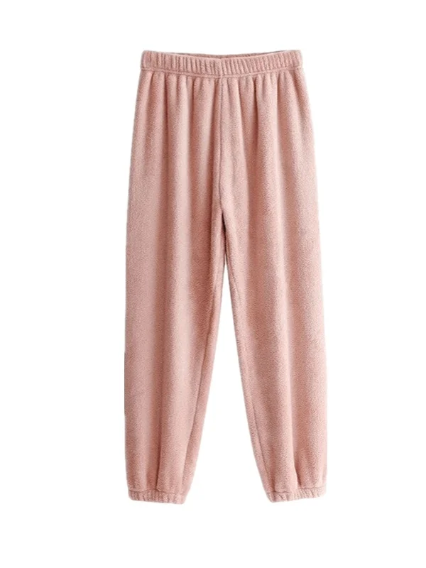 Pantalon paresseux Fce corail confortable taille haute pantalon Harlan neuf Points Thiened Fce automne hiver vêtements de maison pantalon tendance pour femmes...