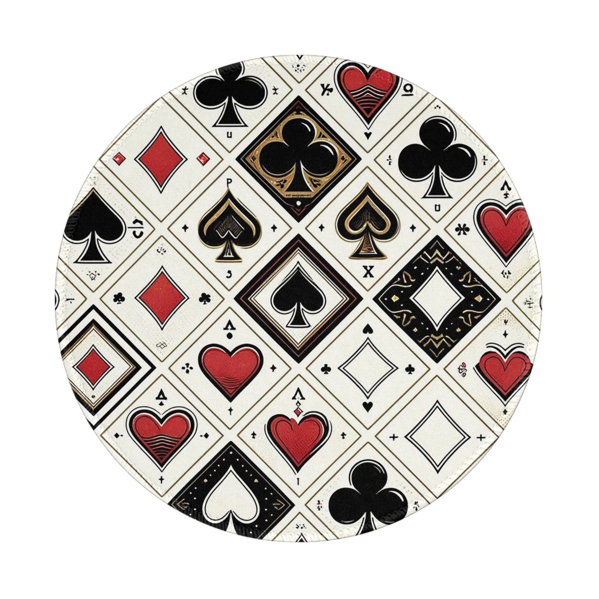 Casino Playing Card Symbols Diamond Heart Spade Clubs Mouse Pad Computer Keyboard Mouse Mat PC Laptop Desk Mat Office Table Mats