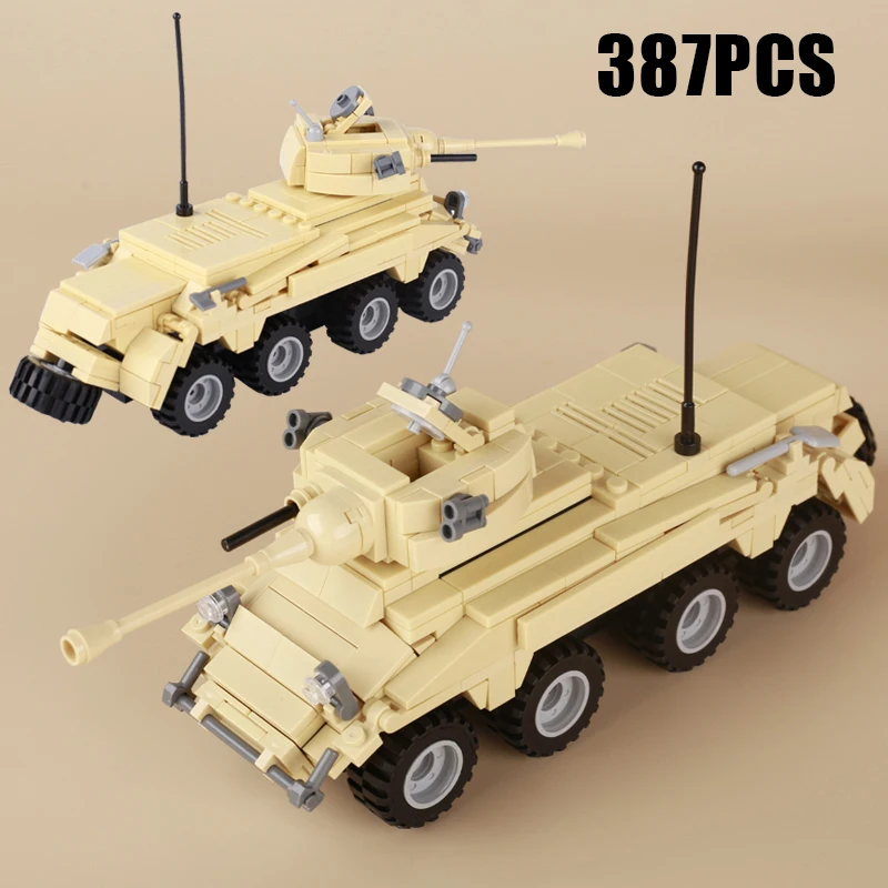 Military Mini Main Battle Tanks Building Blocks WW2 German Truck Vehicle SDKFZ.2 Army Soldier Figures Weapon Car Model Kids Toys