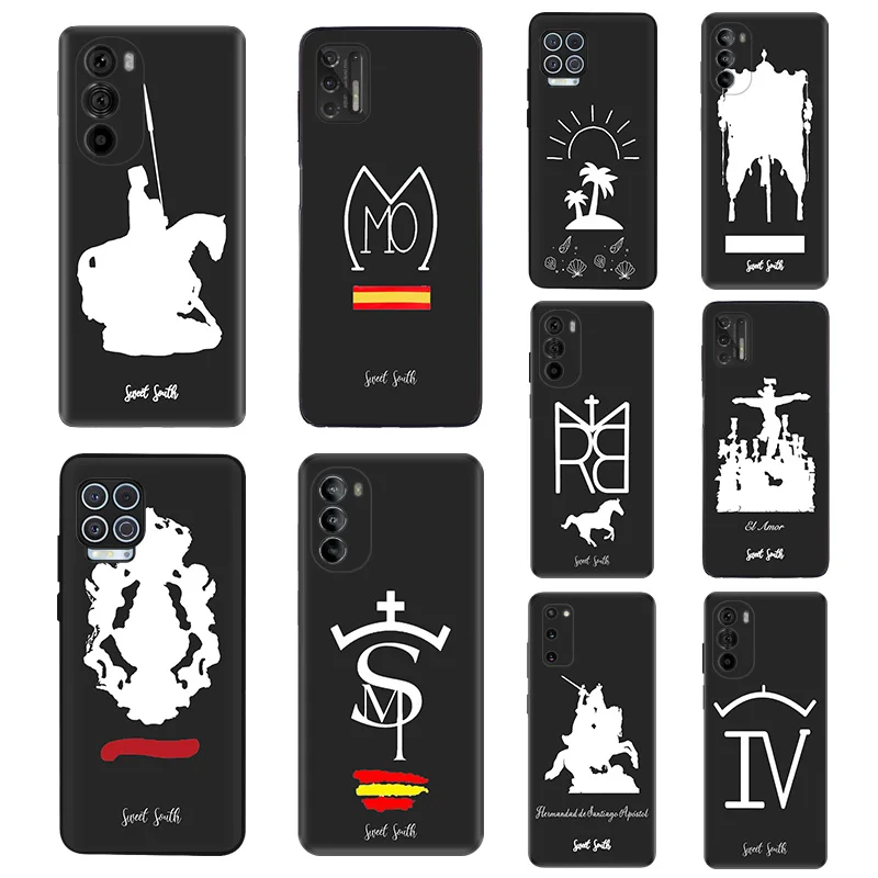 Phone Case For Motorola Edge 40 30 20 G9 G73 G53 G72 G52 G22 G71 G60 G50 G51 G200 White Knight Alphabet Shell Black Cases Cover