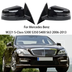 For Mercedes Benz W221 S-Class S300 S350 S400 S63 2006 2007 2008-2013 Car Side Door Power Rear View Mirror Assembly Black White