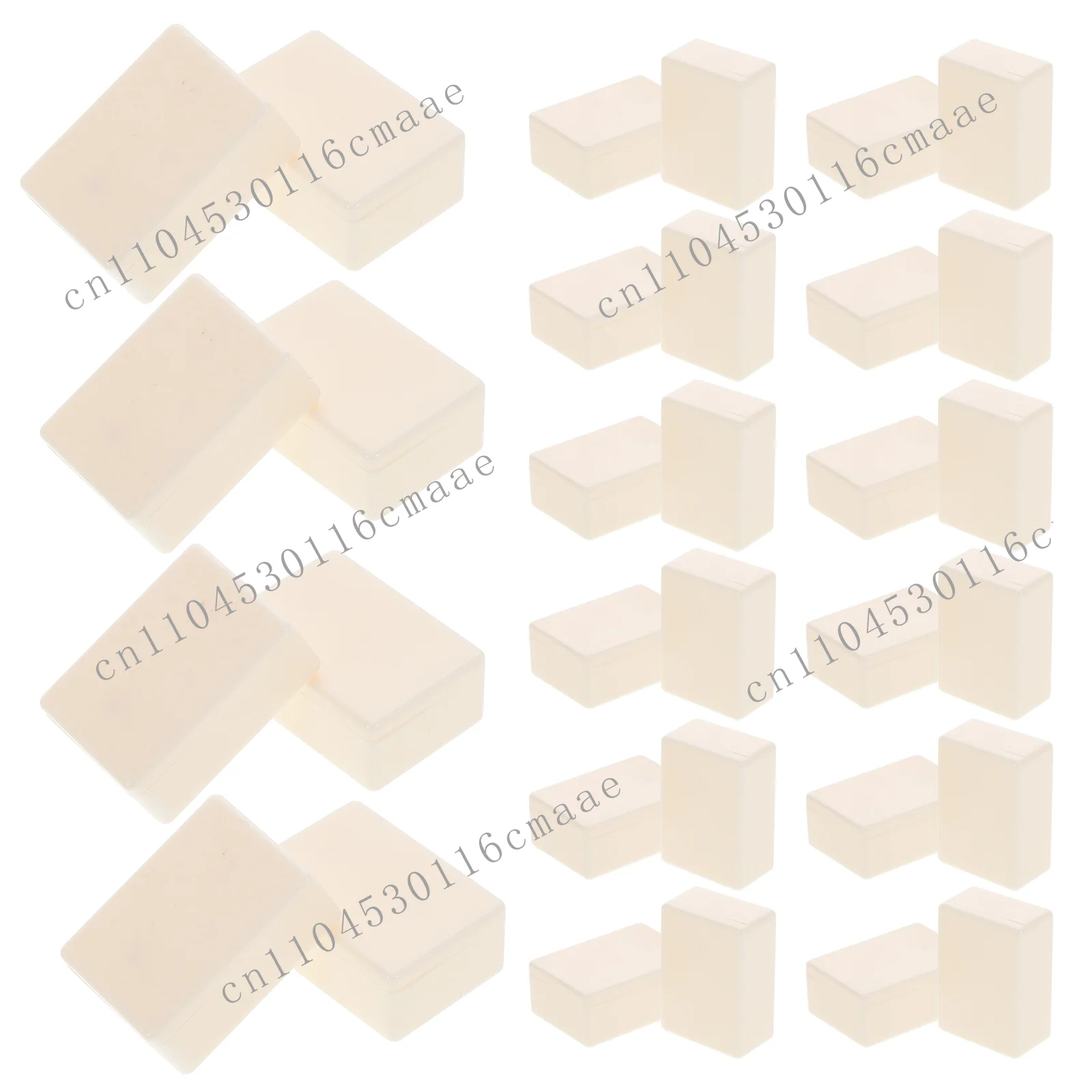 

New Square White Fragmented Acrylic Material Game Stacking Set Ceramic Tile