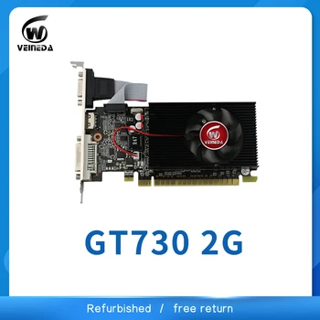 VEINEDA GT 730 2GB GDDR3 28nm HDMI Compatible + VGA + DVI Computer PC Game Video Cards 64Bit Graphics Card gt 610 2gb