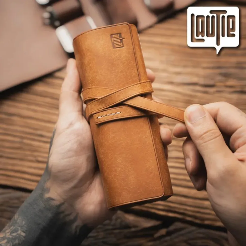 

Кожаный свиток LAUTIE для фиджет-игрушек, ручной работы, из высококачественной кожи растительного дубления