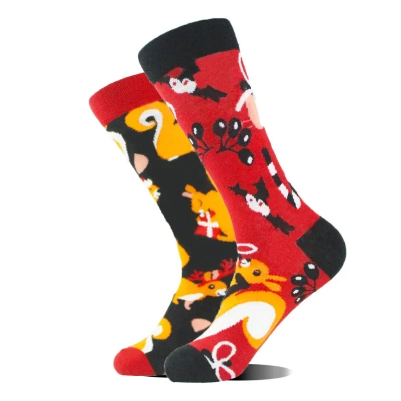 New Fashion Socks Creative AB Asymmetric Cotton Socks Personalized Popular Street Jacquard Couple Socks