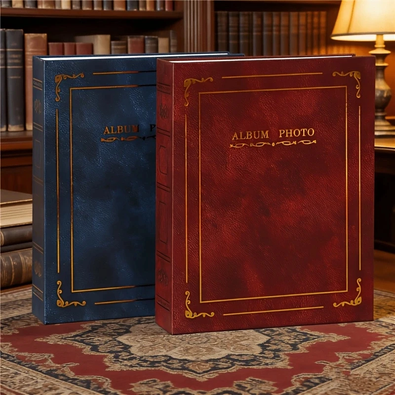 Large Capacity Family Memory Photo Album Retro Style 6 Inch Photo Album High-quality Hot Stamping Insert Style Photo Album