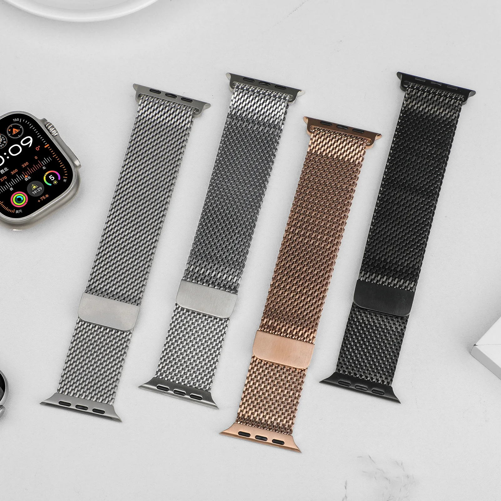 Миланская петля для Apple Watch Ultra 2 Band 49 мм 44 мм 45 мм Браслет Correa iWatch Series 10 46 мм 42 мм 9 8 SE 41 мм 38 40 мм Ремешок