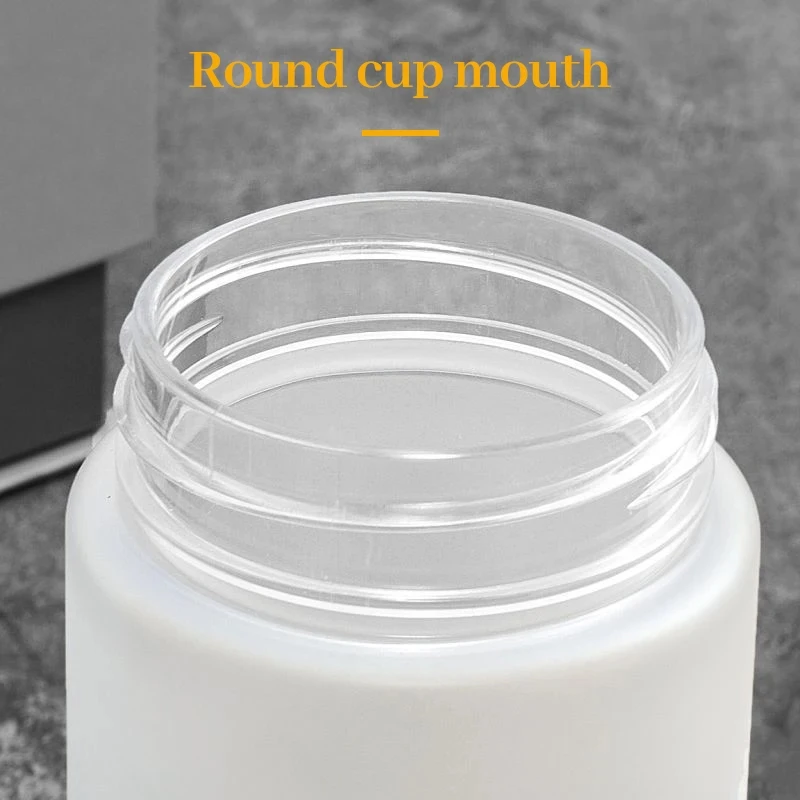 1pc 550ml/18.6oz Small Daisy Transparent Plastic Water Bottle Creative Frosted Water Bottle With Portable Rope Travel Teacup image 5