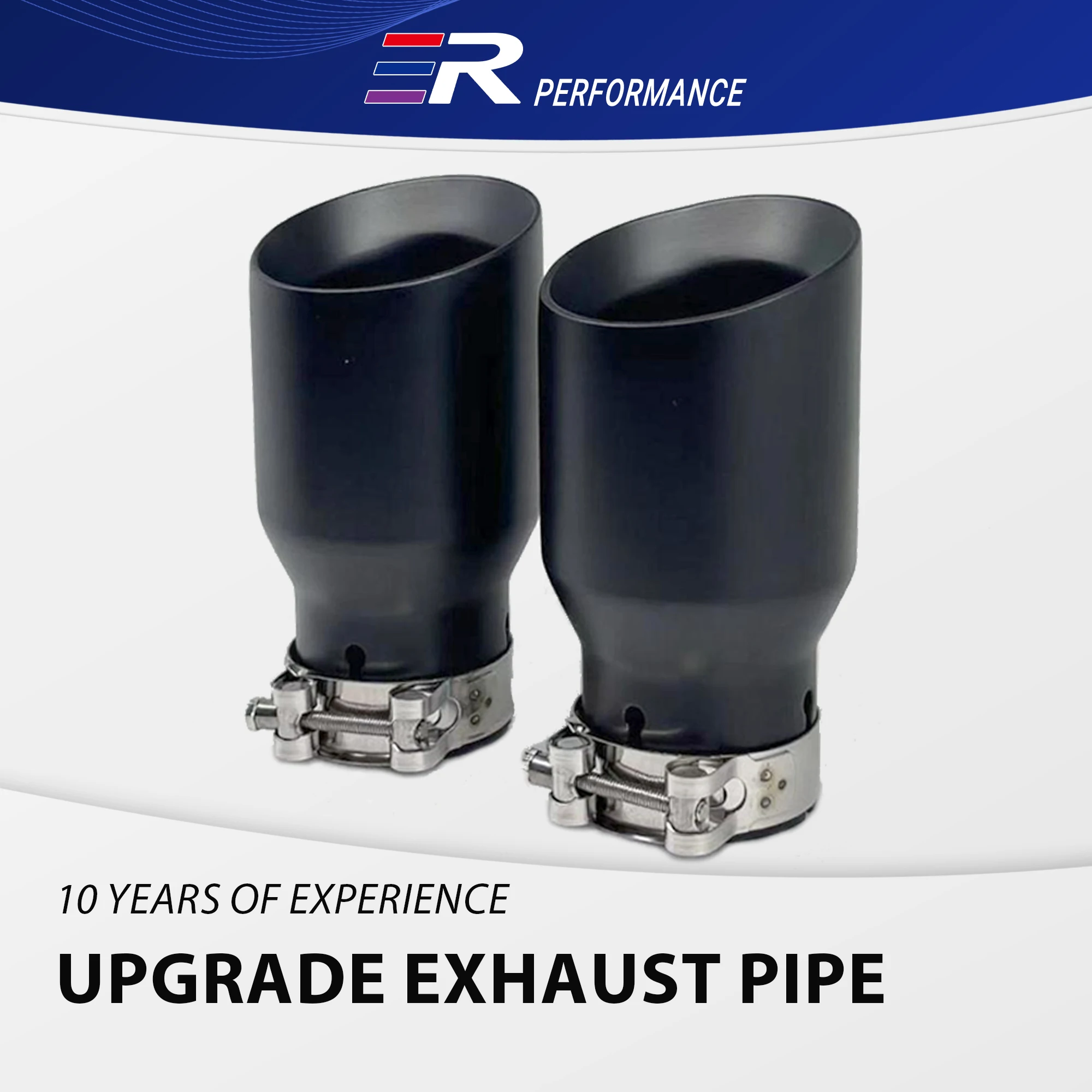 1PCS ER Matte Black Universal Exhaust Tip For Universal Auto End Pipe Modify Car Exhaust System Muffler Nozzle Upgrade