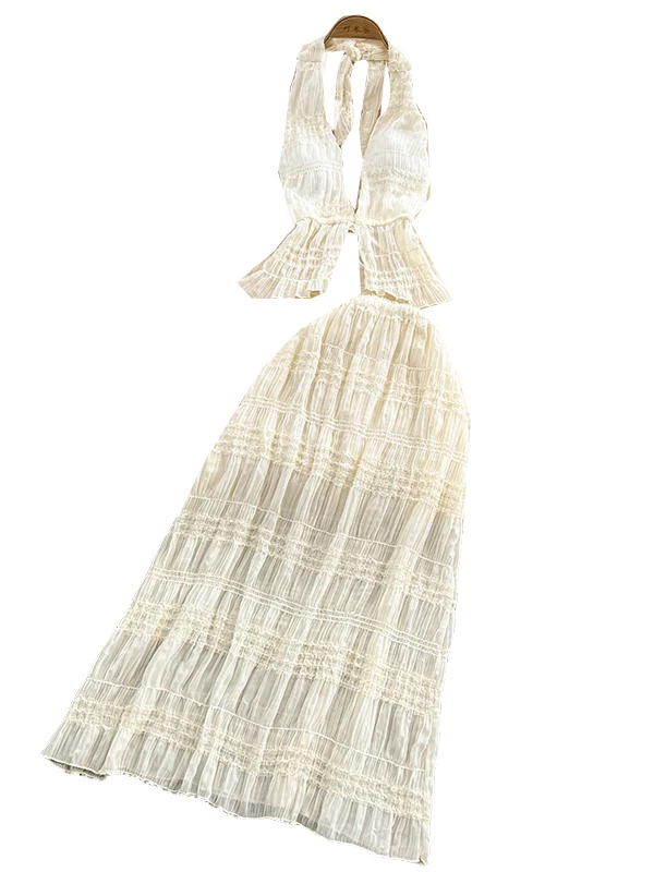 

Сексуальный укороченный топ Bal с v-образным вырезом и накладкой на грудь, висящий жилет с высокой талией, утягивающая юбка, комплект женской модной летней одежды