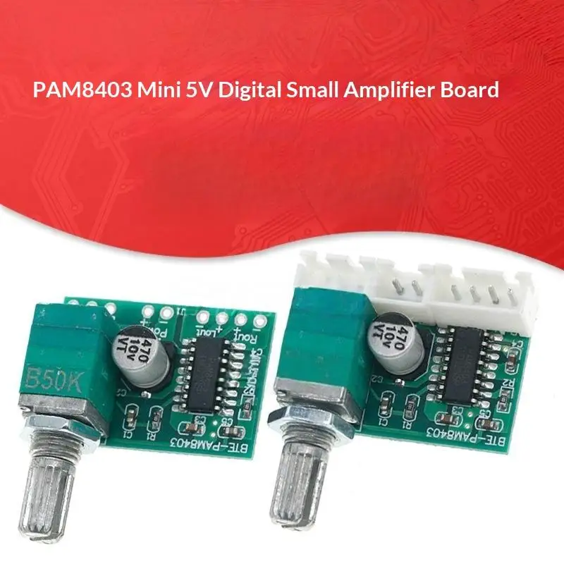 1/3Pcs 2 * 3W Volume Control With Potentionmeter Mini PAM8403 DC5V 2 Channel USB Digital Audio Amplifier Board Module