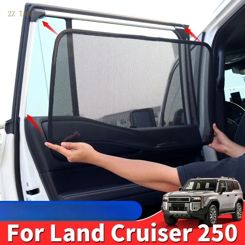 For Toyota Land Cruiser 250 Prado Lc250 2024 2025 Interior Accessories Car Side Window Screens Window Shades