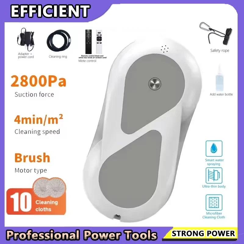 

Electric Window Cleaning Robot Machine Double Water Drop Source New Household Glass Cleaning Tool