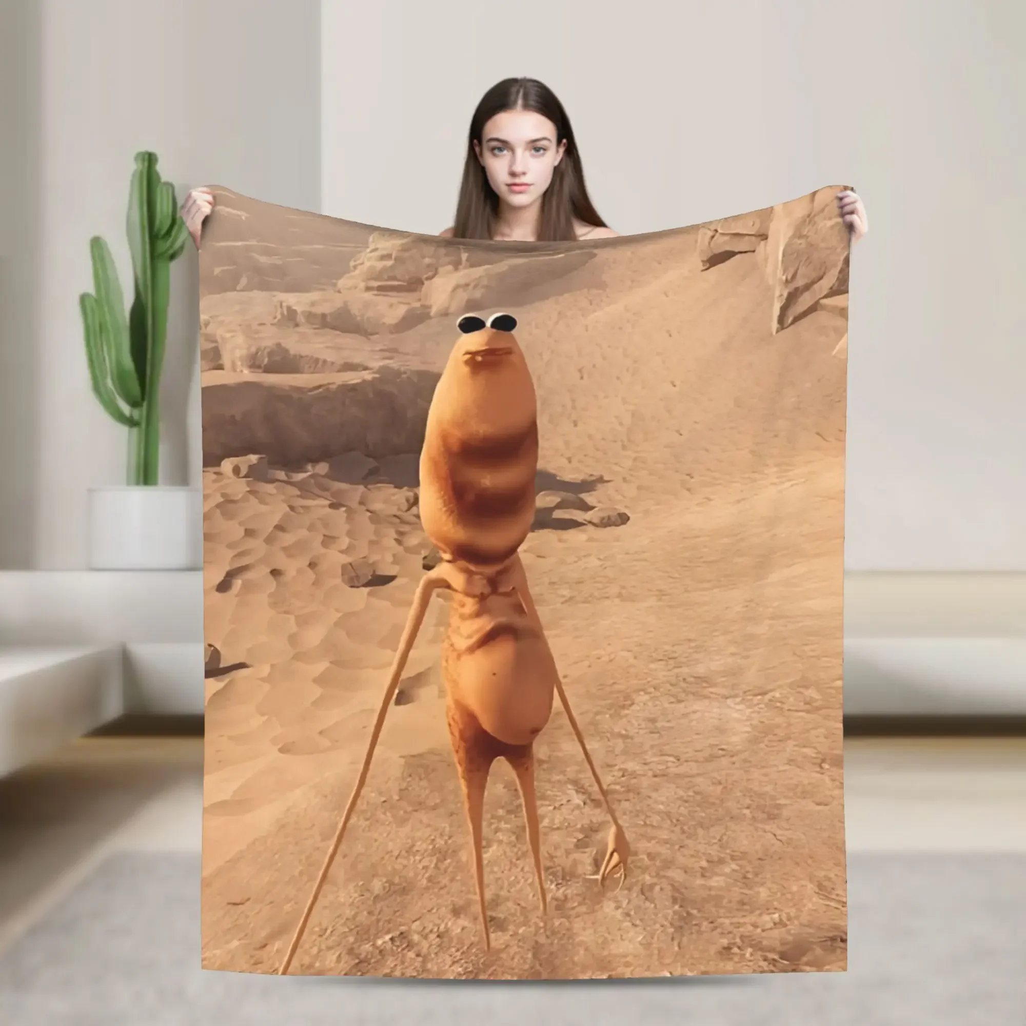 

Плед с забавным принтом «Маркус-червяк» для мужчин и женщин, очень мягкий и уютный, размеры в несколько раз отличаются друг от друга.