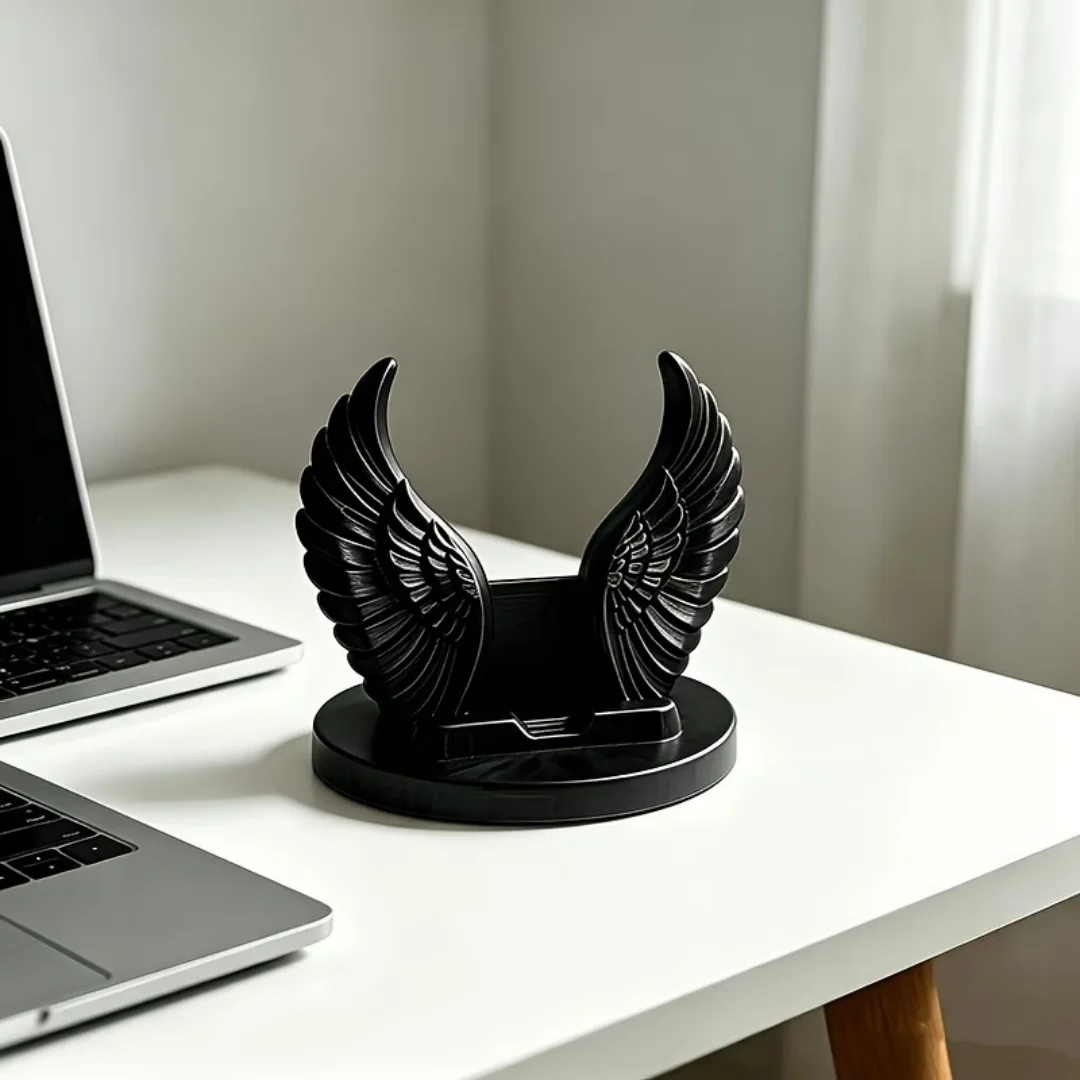 Engelsflügel-Handyständer, Minimalistischer Ästhetischer Desktop-Handyhalter, Tischdekoration Ornament Geburtstag Weihnachten Valentinstag Geschenk