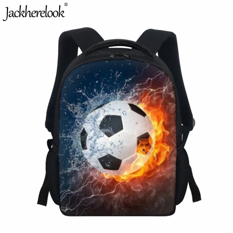 Jackherelook Art Design Voetbal Patroon Schooltas Mode Jongens Trendy Boekentassen Afkoelen Rugzak Kinderen Dagelijks Reizen Knapzak