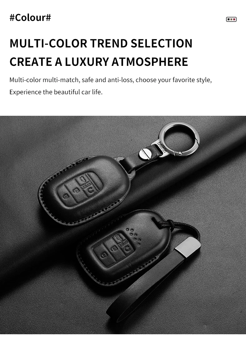 Leder Auto Fernbedienung Schlüssel Fall Abdeckung Für Honda Civic 11th 2022 Für Honda Civic Accord HR-V CR-V CRV 2022 2023 schutz Halter Fob – Detail 10