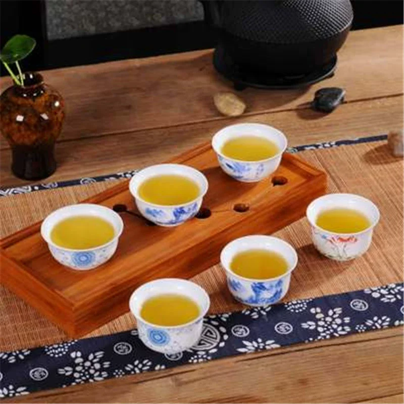 China Unusual Vintage Beautiful Blue And White Porcelain Aesthetic Cups Teeware Teware Ceramic Handmade For Oolong Flower Tea