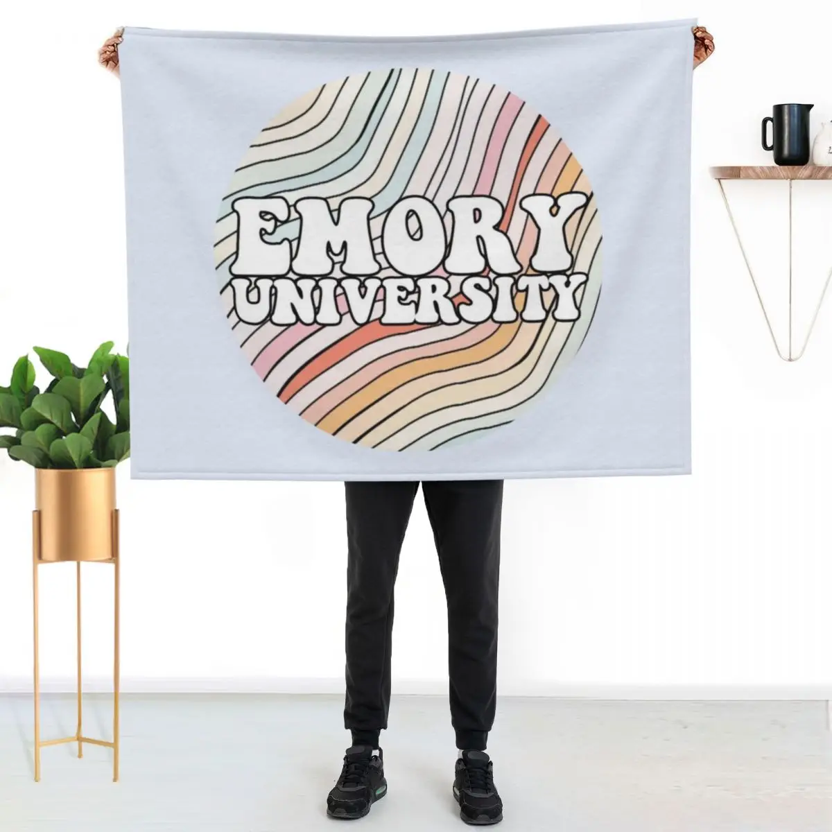 Emory Retro Throw Blanket Easy Care Comfortable Blanket for Couch