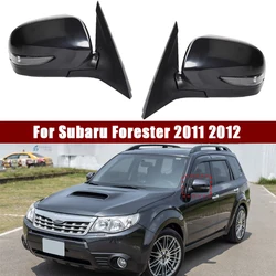 For Subaru Forester 2011 2012 Heated LED Turn signal Auto Folding Side Mirror Car Outside Rearview Mirror Assy Accessories 9Pins
