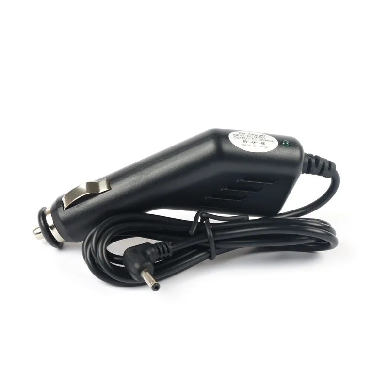 Carregador do carro do isqueiro do cigarro, adaptador do poder da C.C., cabo 1.5m, 12V, 1A, 3.5x1.35mm