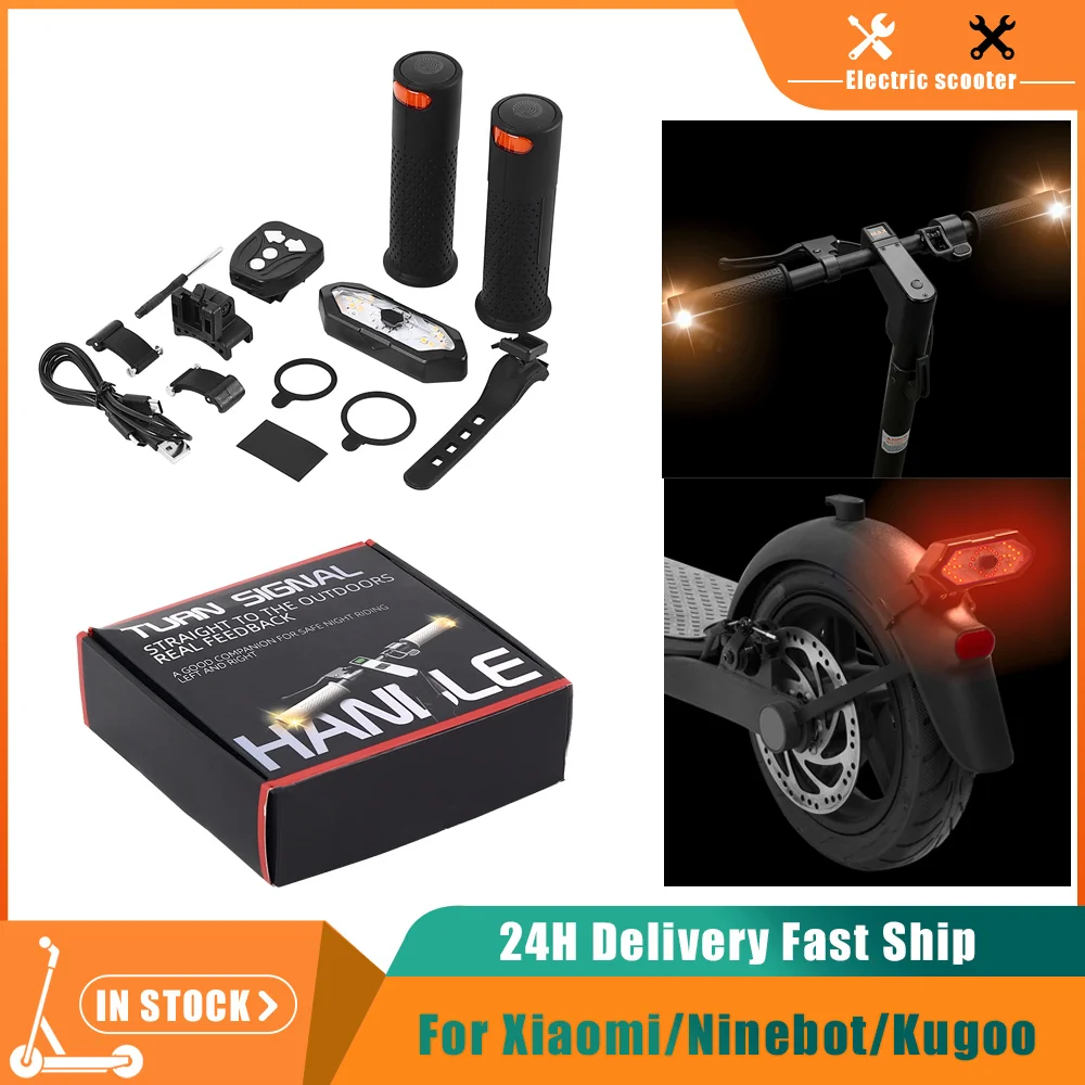 Luz de advertencia de señal de giro con Control remoto Universal para Xiaomi M365/Pro2 Mi3/4/para Ninebot G30 G2 G65/para patinete eléctrico Kugoo