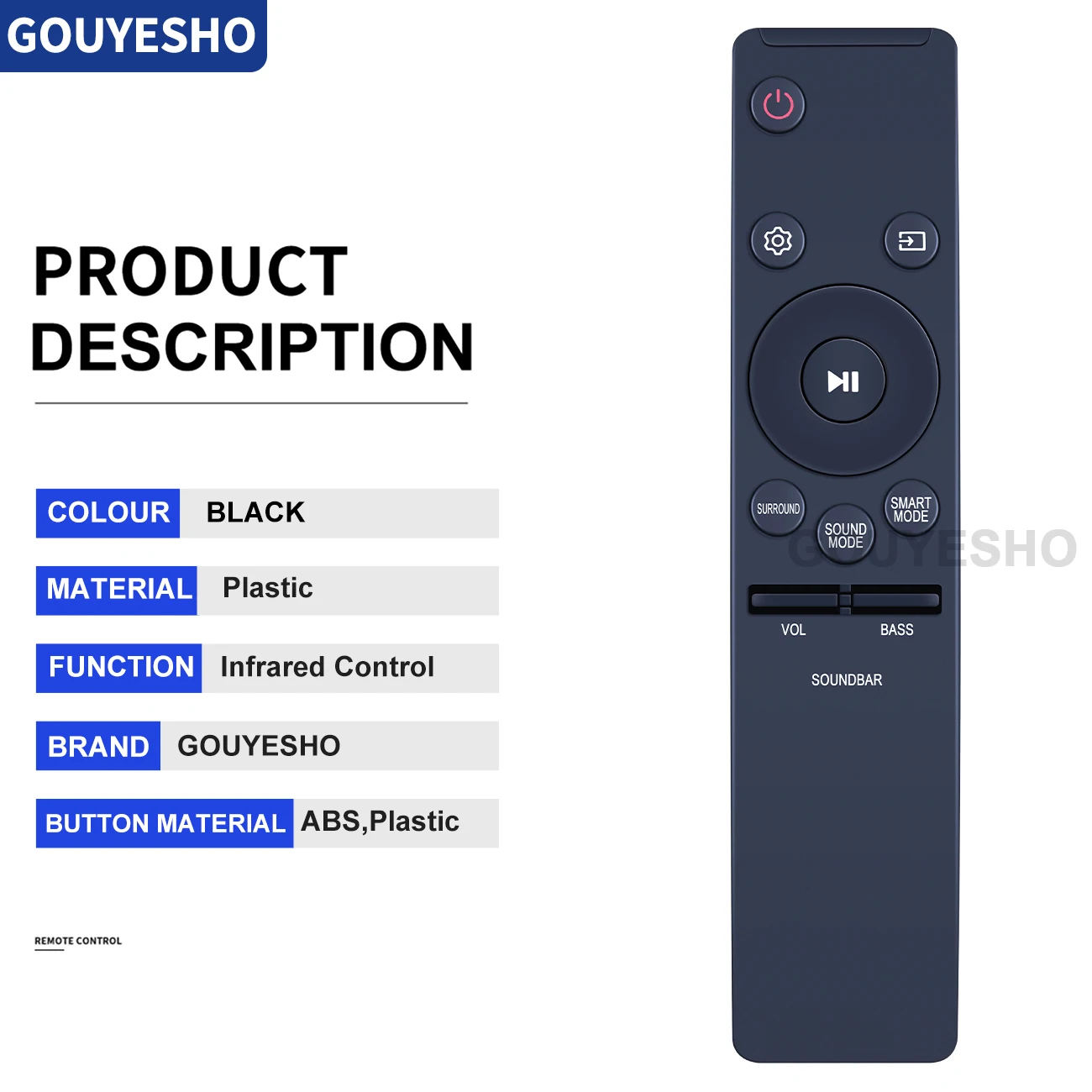 AH59-02759A New Remote Control for Samsung SoundBar HW-MS650 HW-MS651 HW-MS550 HW-MS551