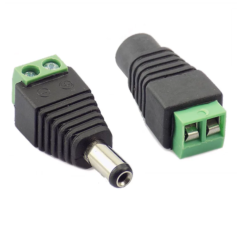 Adaptador de enchufe coaxial Cat5 a Bnc, conector hembra de CC, Av, BNC, UTP, para cámara CCTV, Balun de vídeo, 5 pares (10 piezas)