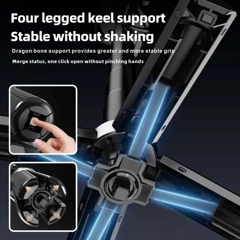 Foldable Phone Stand for Smartphones with Holder, 4-Leg Base and Extendable Arm for Group Photos, Travel Video, H8WD