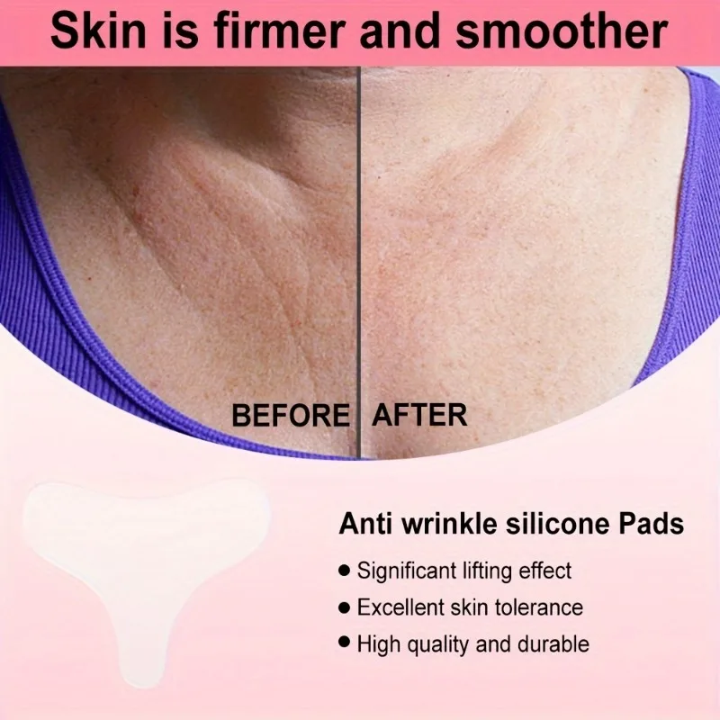 New In Reusable T Anti Wrinkle Chest Pad Silicone Transparent Removal Patch Face Skin Care Anti Aging Breast Lifting Chest Patch