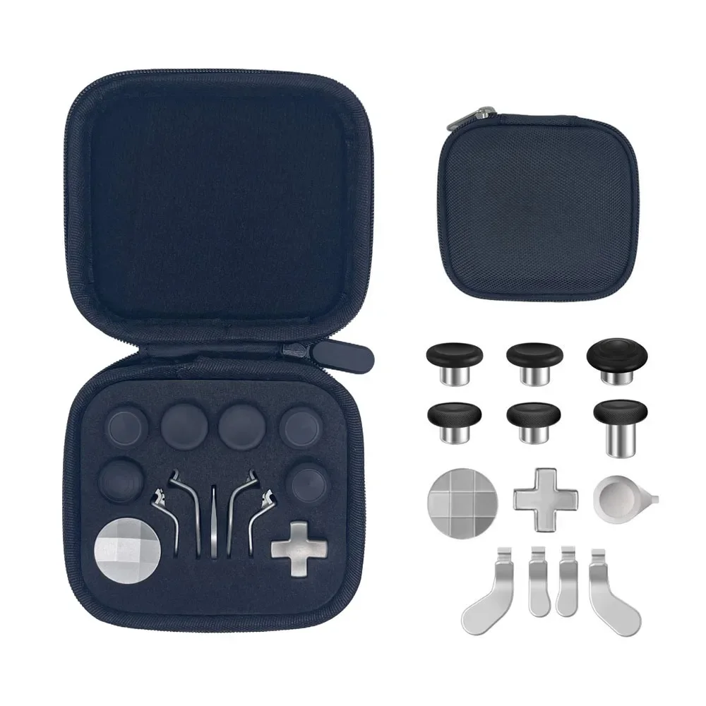 Juego de botones de repuesto para Xbox One Elite Controller Series 2, Juego de piezas de Metal, d-pad, palos de pulgar de gran altura, paletas traseras, 14 en 1