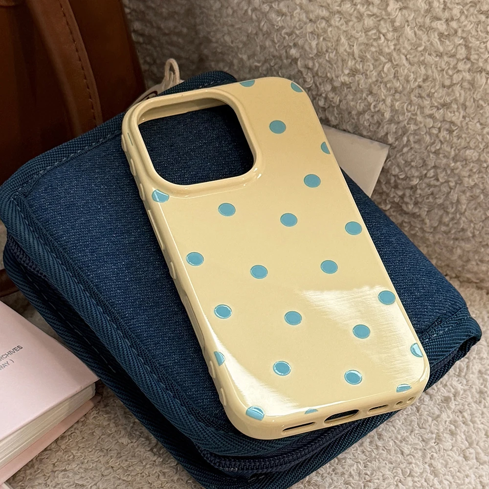 INS Niedliche Polka Dot Weiche Handyhülle für iPhone 14 16 15 17 18 Pro Max Koreanische Candy Pink Handy Schutzhülle Rückseite – Detail 16