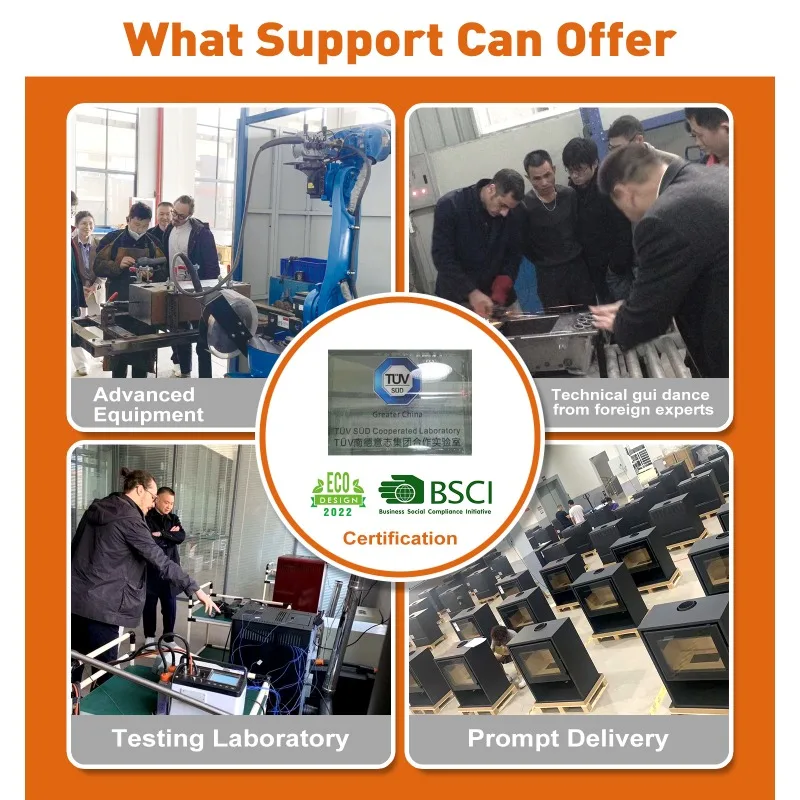 R0903A 9 kW dreiseitiger Holzofen im Glasdesign mit großem Sichtfenster, Holzofen für den Innenbereich zum Heizen