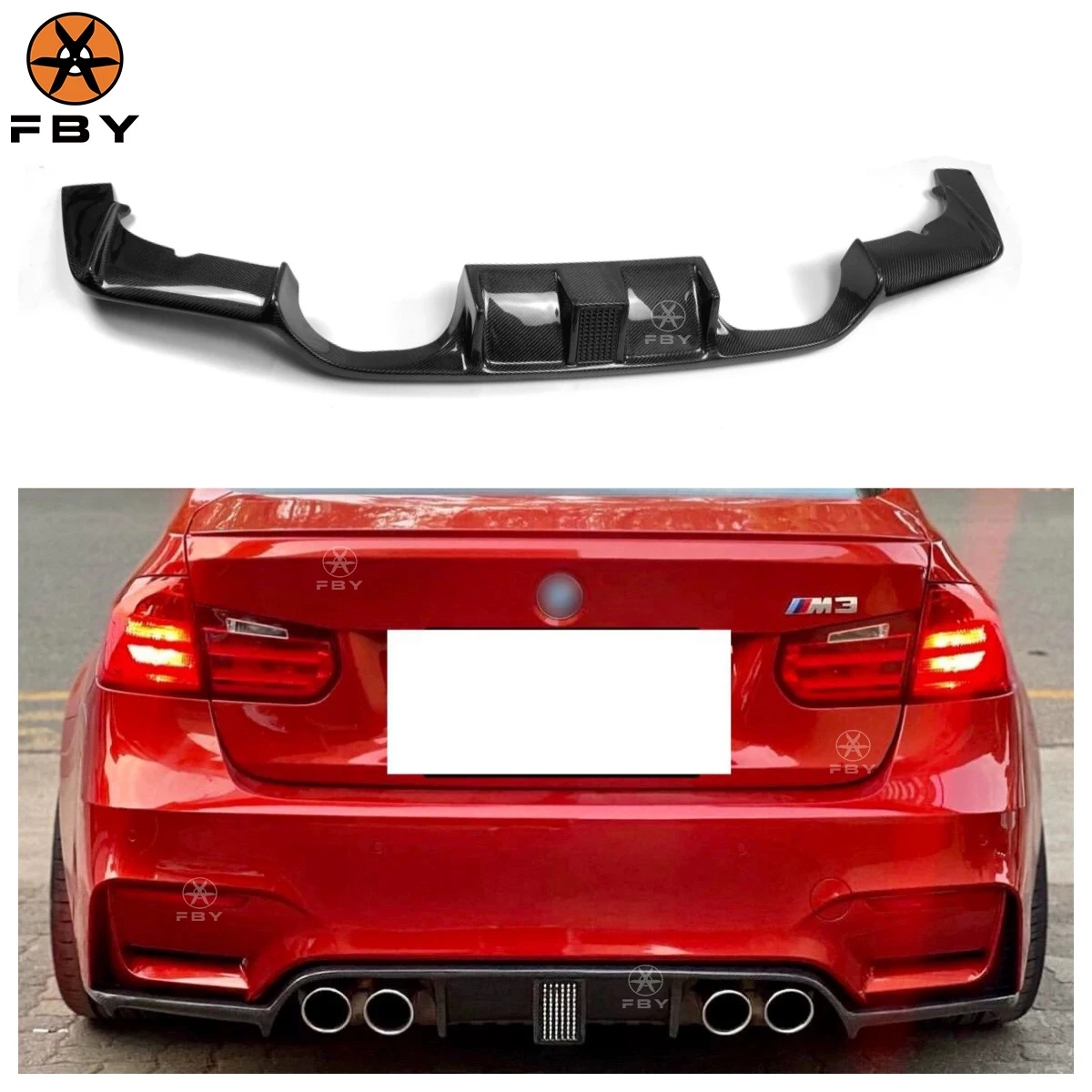 

High Quality Carbon Fiber Kolhen Style Rear Bumper Diffuser For BMW F80 M3 F82 M4 2014-2019 Carbon Fiber Diffuser