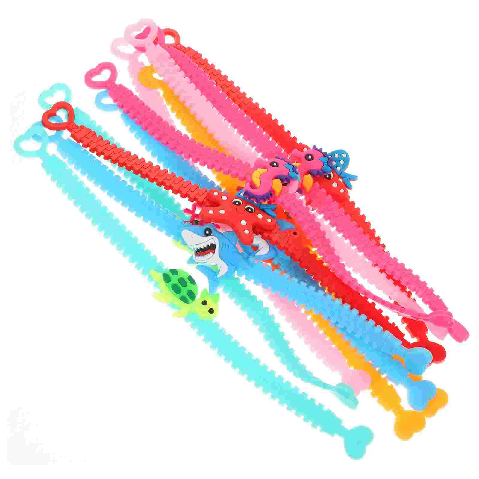 12 Pcs Cute Wrist Decor Adjustable Bracelet The Gift Fashion Wristband Adorable Bracelets for Girls Pvc Men Women Child Mens