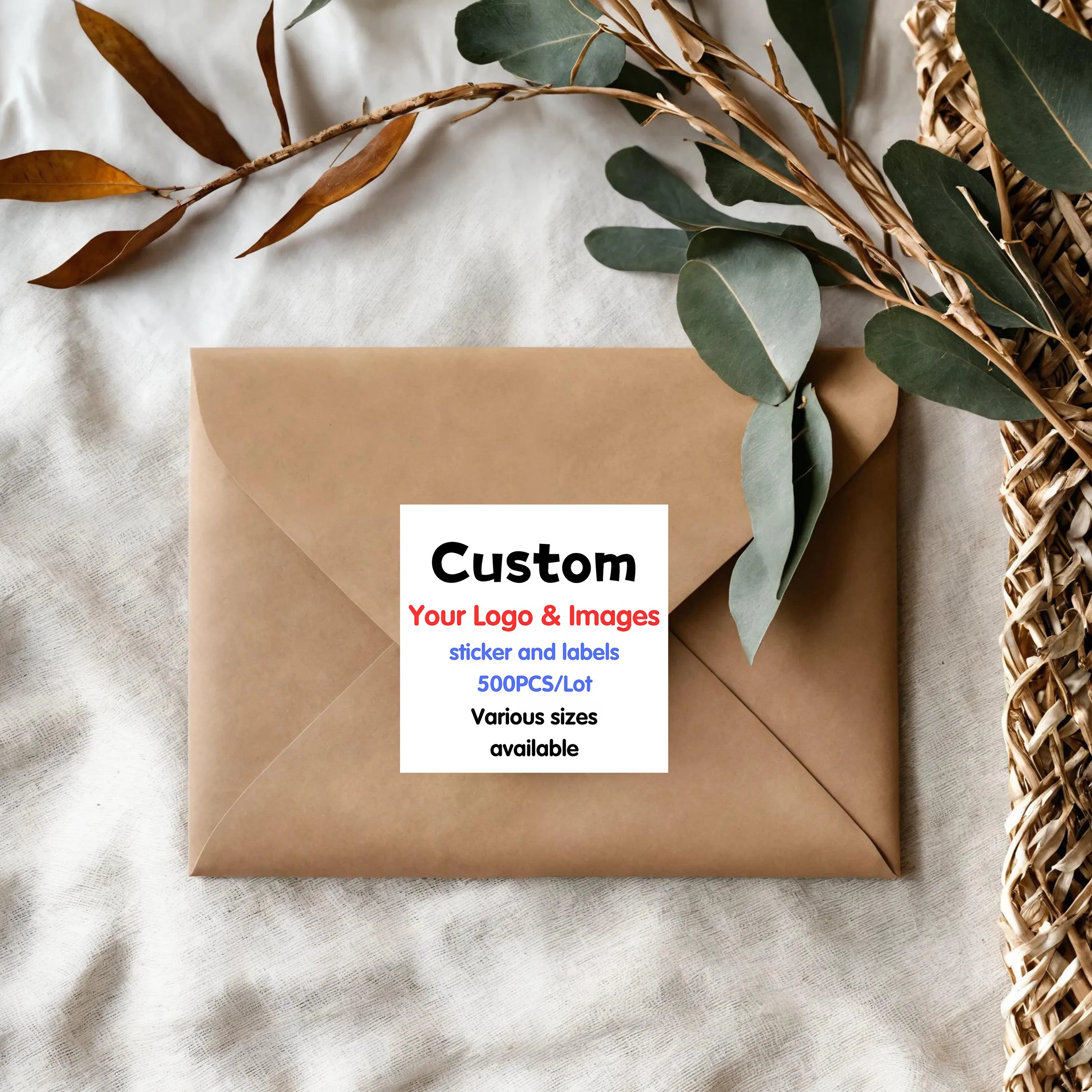 500 ملصقًا مخصصًا مخصصًا، مثالي لسيناريوهات الترويج التجارية (اختيار مثالي للحفلات وتغليف الهدايا).