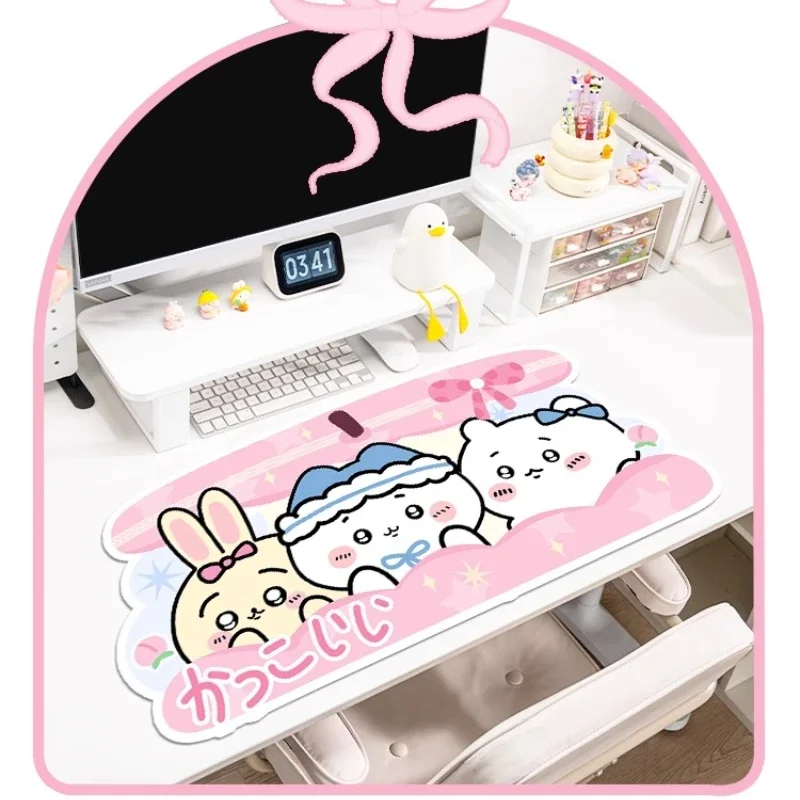 

Противоскользящий коврик для мыши Kawaii Chiikawa, большой коврик для мыши с клавиатурой, коврик для мыши с прецизионной блокировкой края, коврик для мыши для портативного компьютера