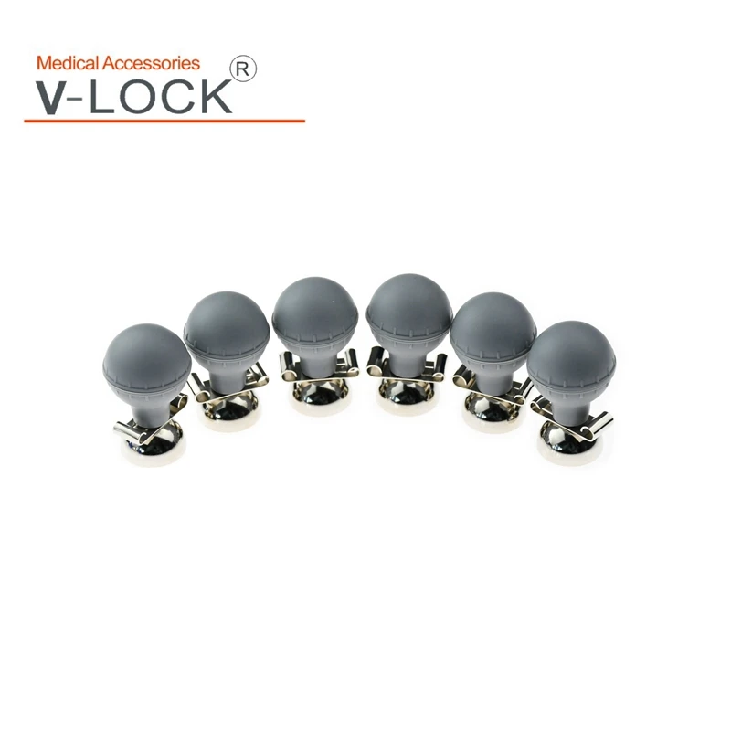 V-LOCK Nickel-plated EKG Suction Electrodes,3.0&4.0 double purpose,metal part OD=21mm,ball OD=27mm