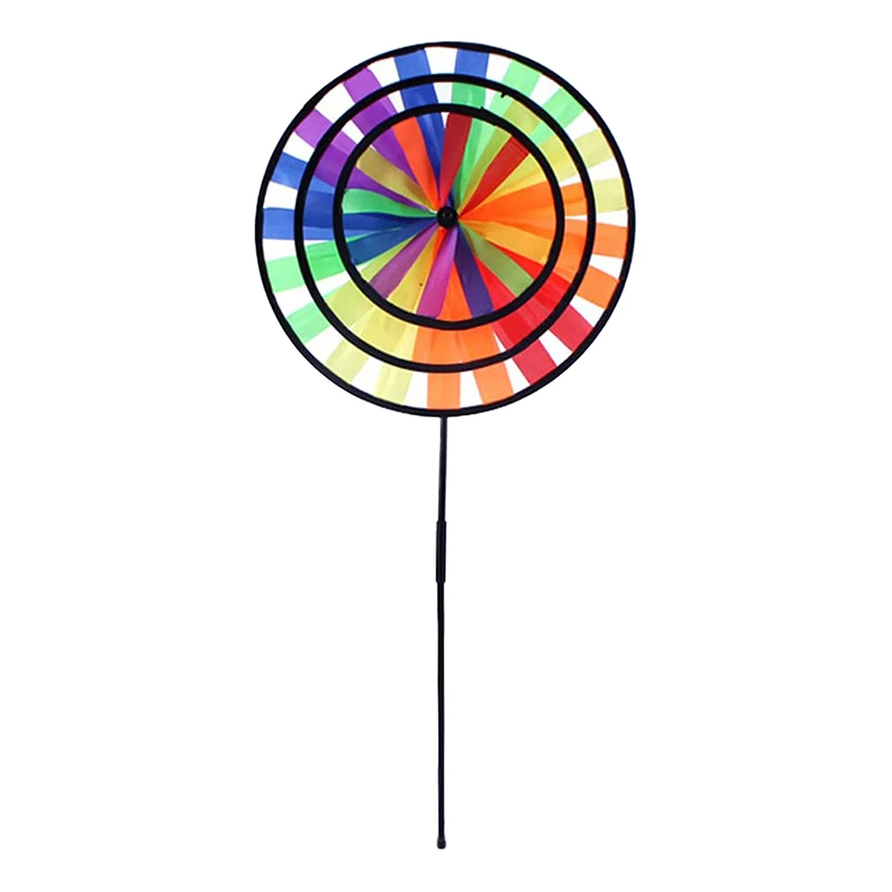 Large Rainbow Windmill Wind Spinner Colourful Lawn Yard Garden Outdoor Decoration