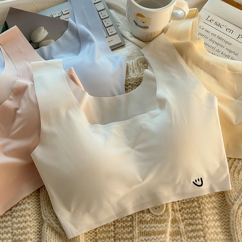 3 قطعة ملابس داخليّة حريمي الحرير الجليد مريحة الجلد ودية اليوغا سترة رياضية الصدرية موضة النوم الصدرية لا الصلب هوب إغلاق المناسب لينة