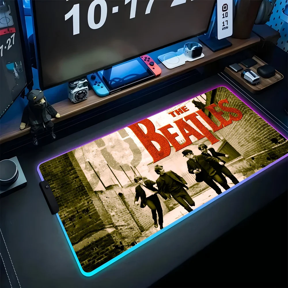 

Hot Band T-The B-Beatles Mousepad XXL RGB Gaming Mouse Pads HD Black Gamer Accessories Large LED